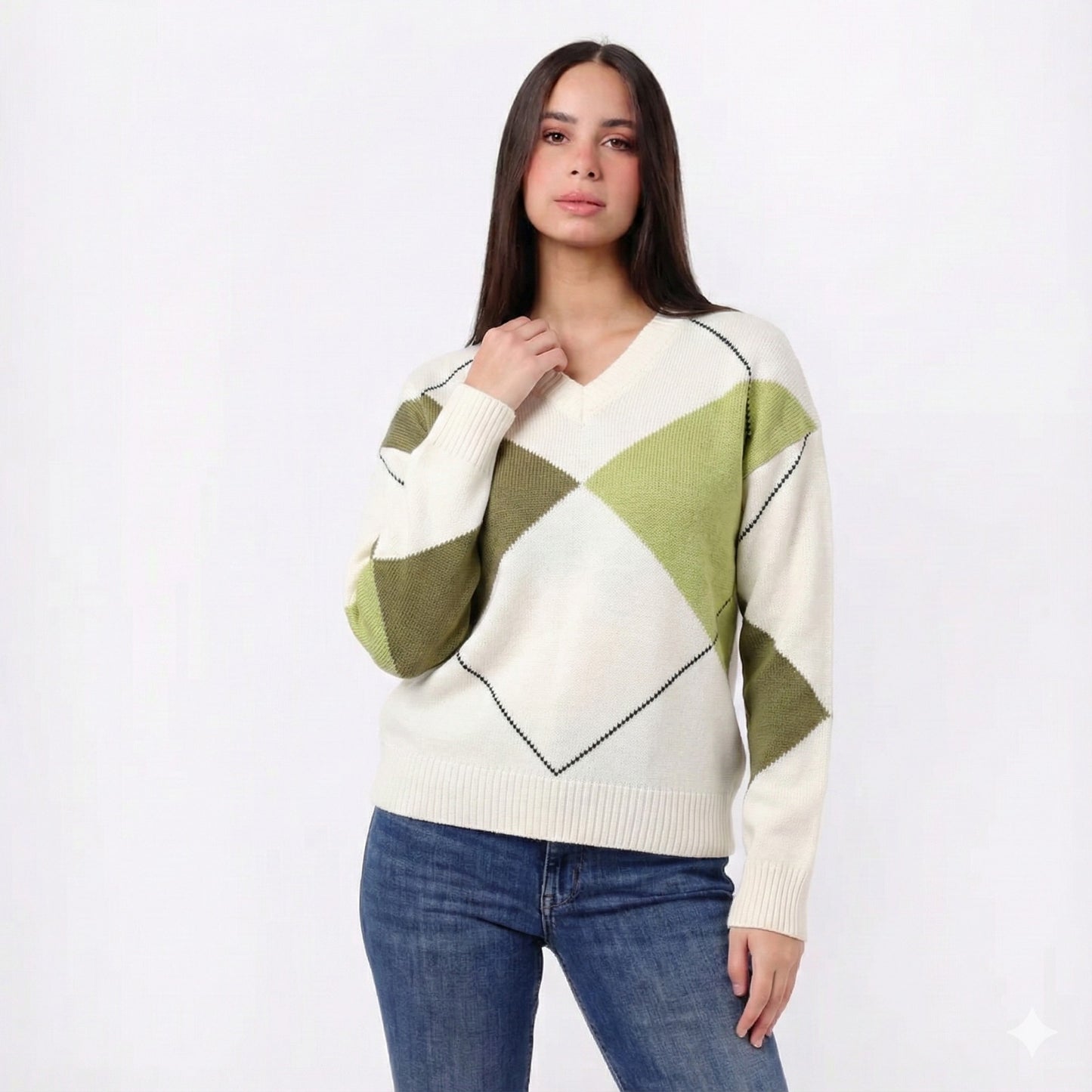 Women’s V-Neck Knitted Sweater