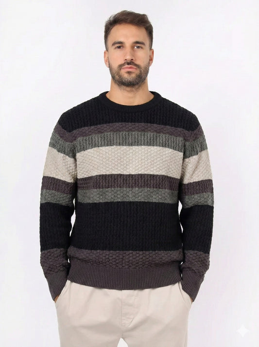 Men’s Striped Knit Sweater