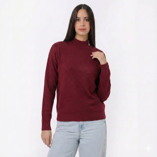 Women’s High Neck Knit Sweater