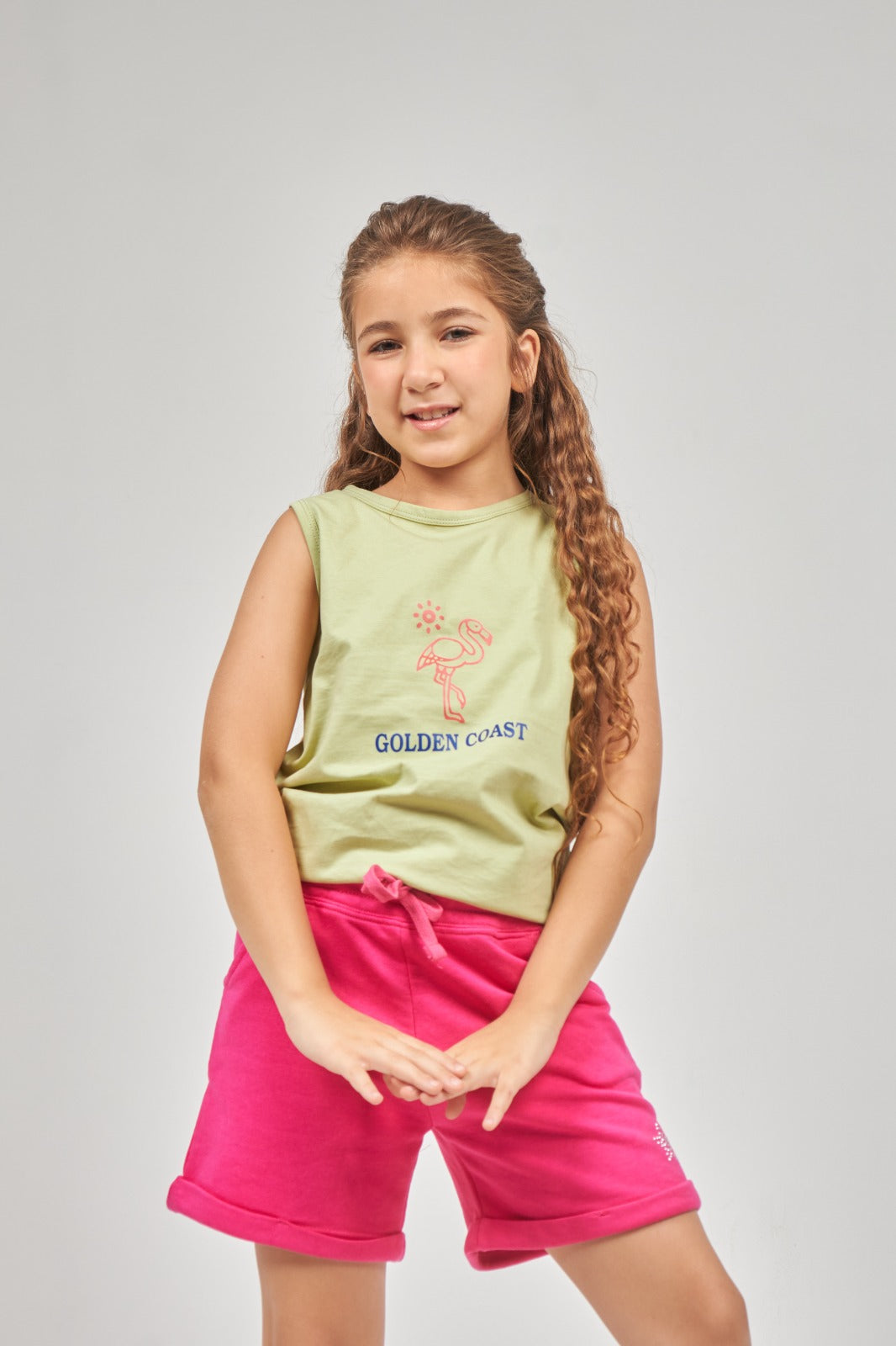 Girls melton plain shorts