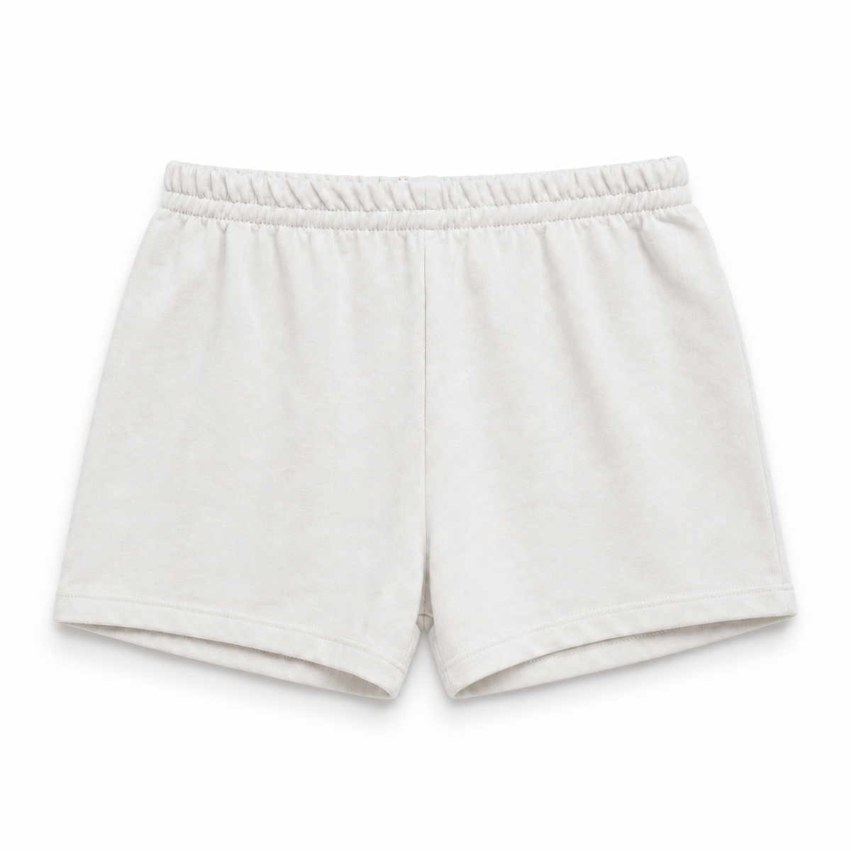 White shorts on a white background