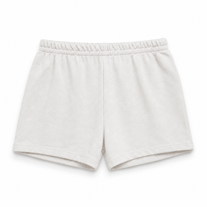 White shorts on a white background