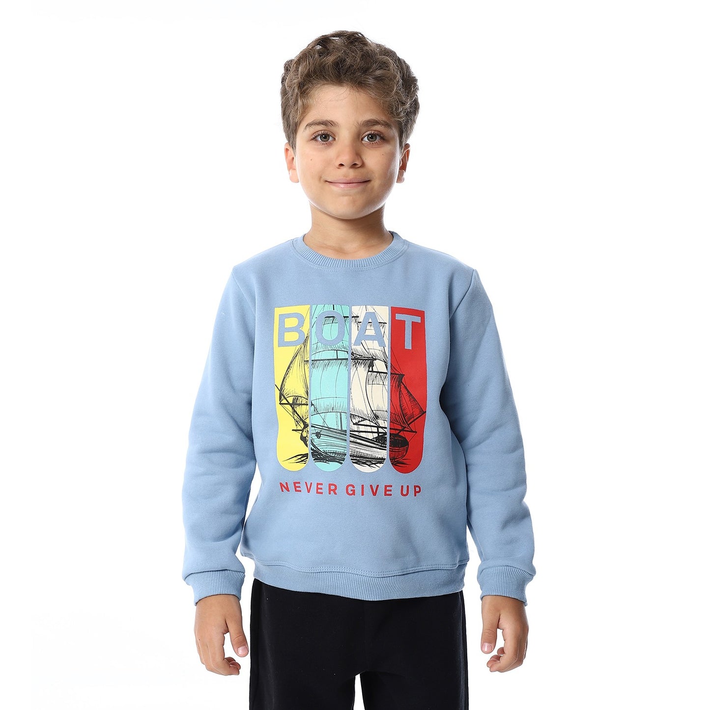 Boys Melton Printed Sweatshirt