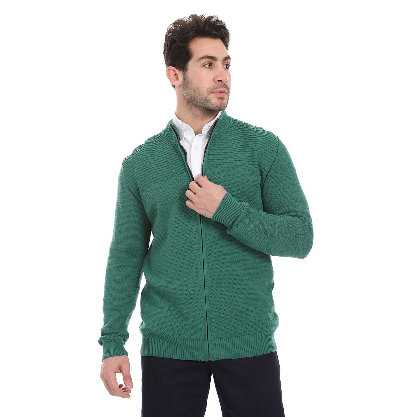 Men's Zipper Knit Cardigan