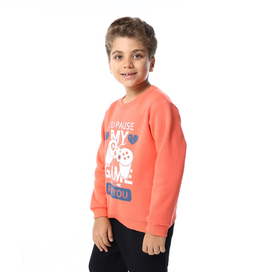 Boys Melton Printed Sweatshirt
