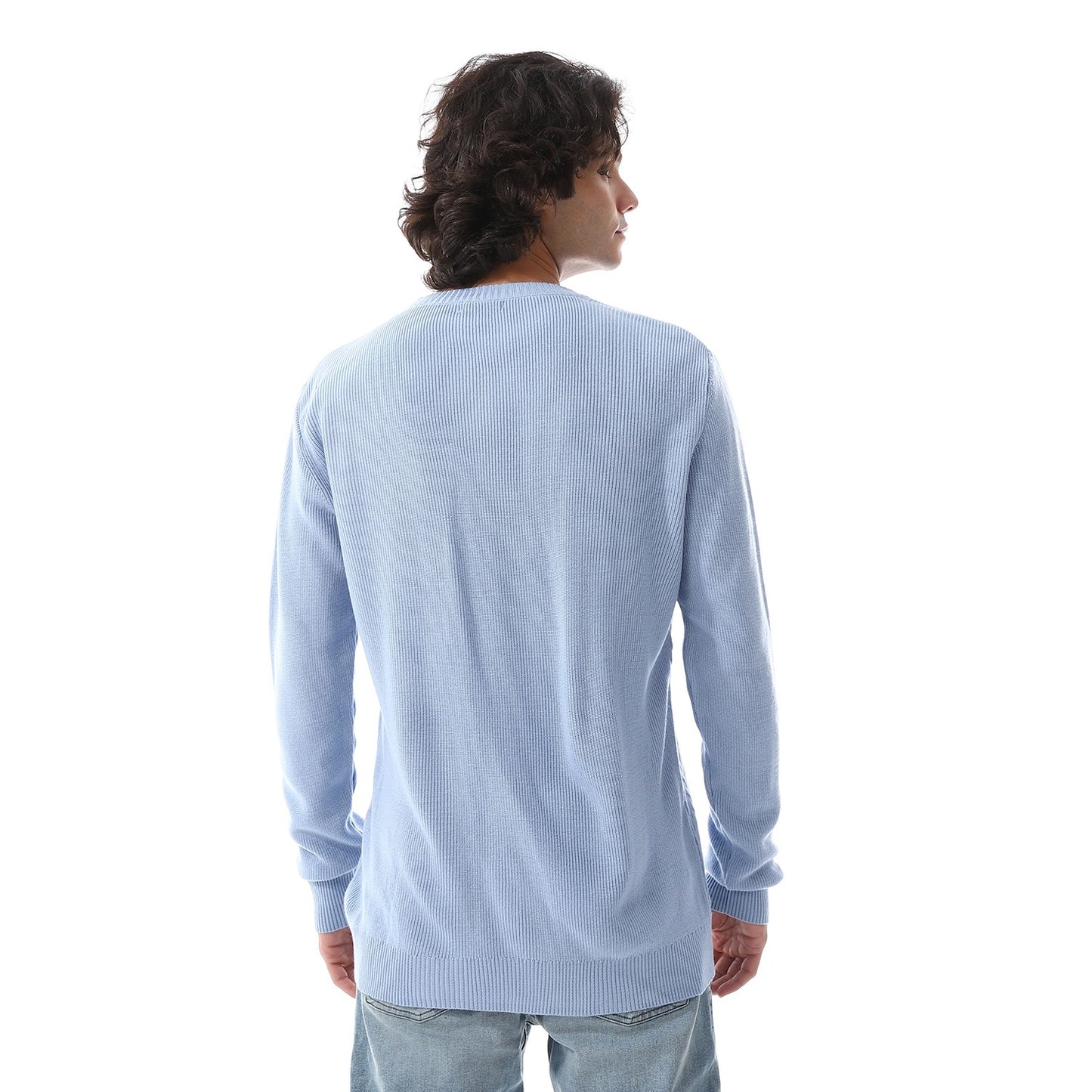 Mens Crewneck Cable Knit Sweater
