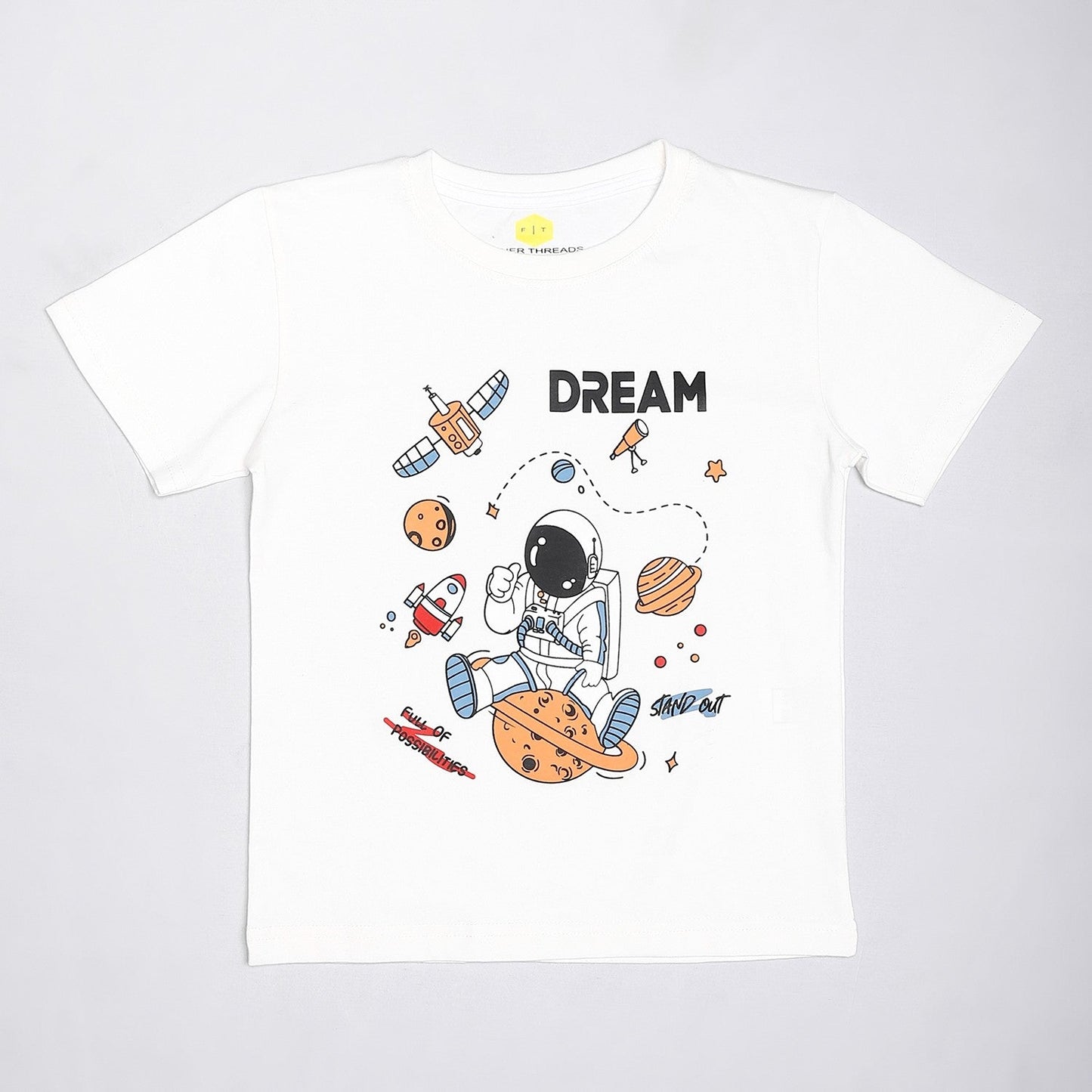 Boys cotton round neck printed T-Shirt