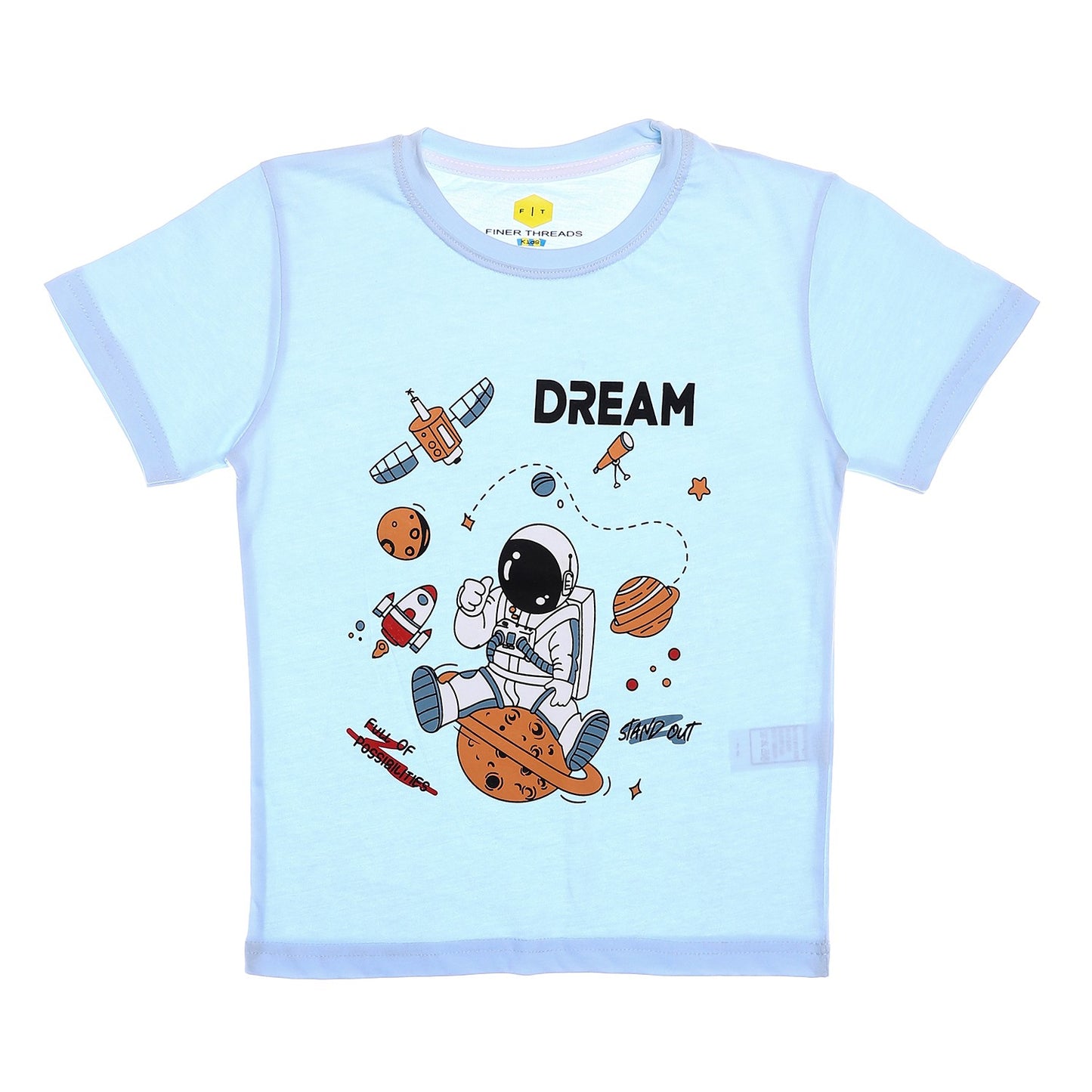 Boys cotton round neck printed T-Shirt