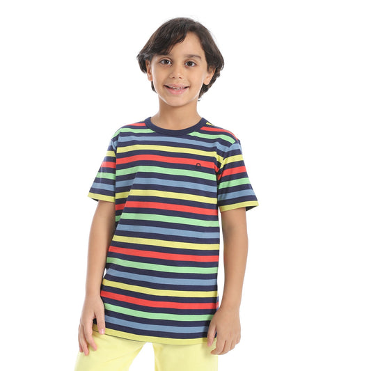 Boys Cotton Stripped T-Shirt
