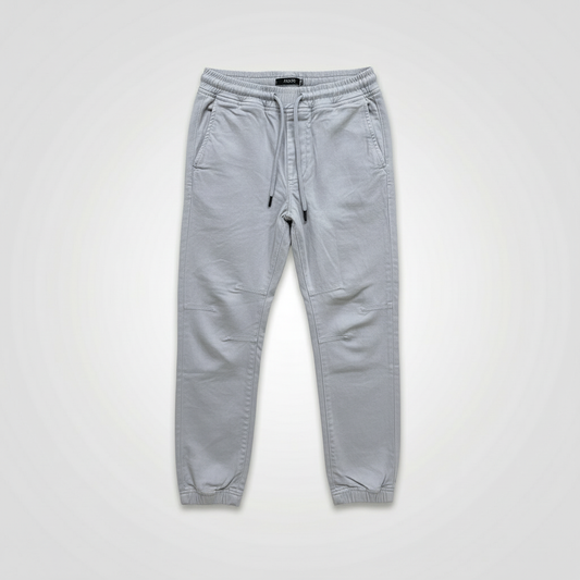 men light grey slim fit jogger pants sweatpants front view