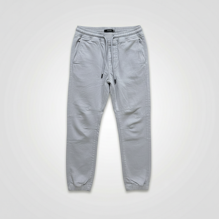 men light grey slim fit jogger pants sweatpants front view