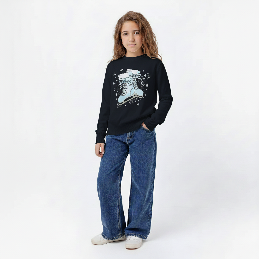 Girls Cotton Printed Sweatshirt