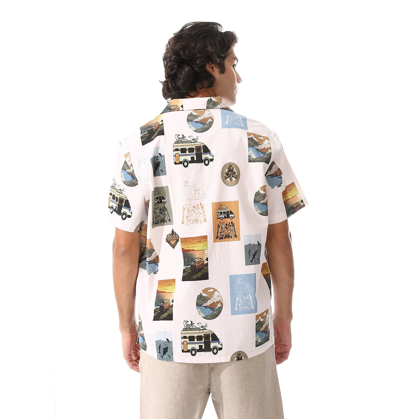 Men's Relaxed Fit Short Sleeve Printed Shirt