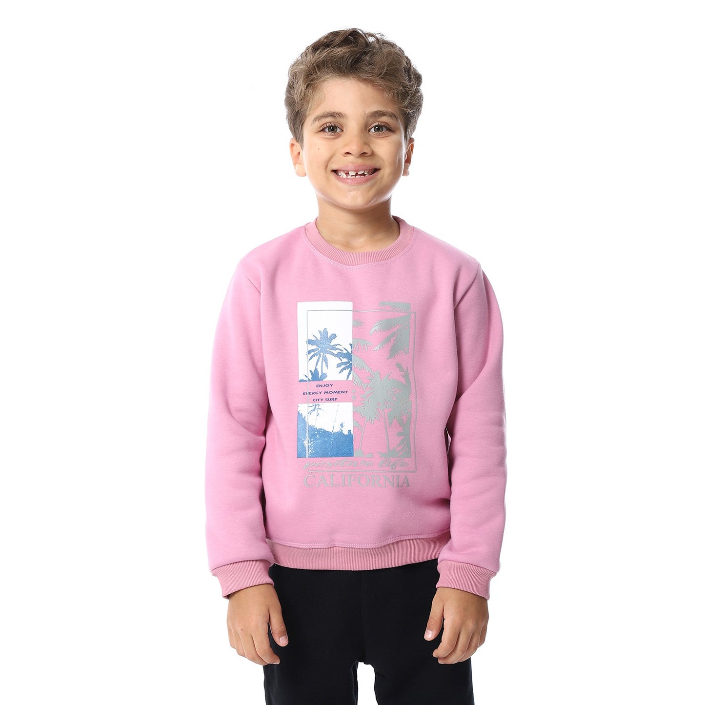 Boys Melton Printed Sweatshirt