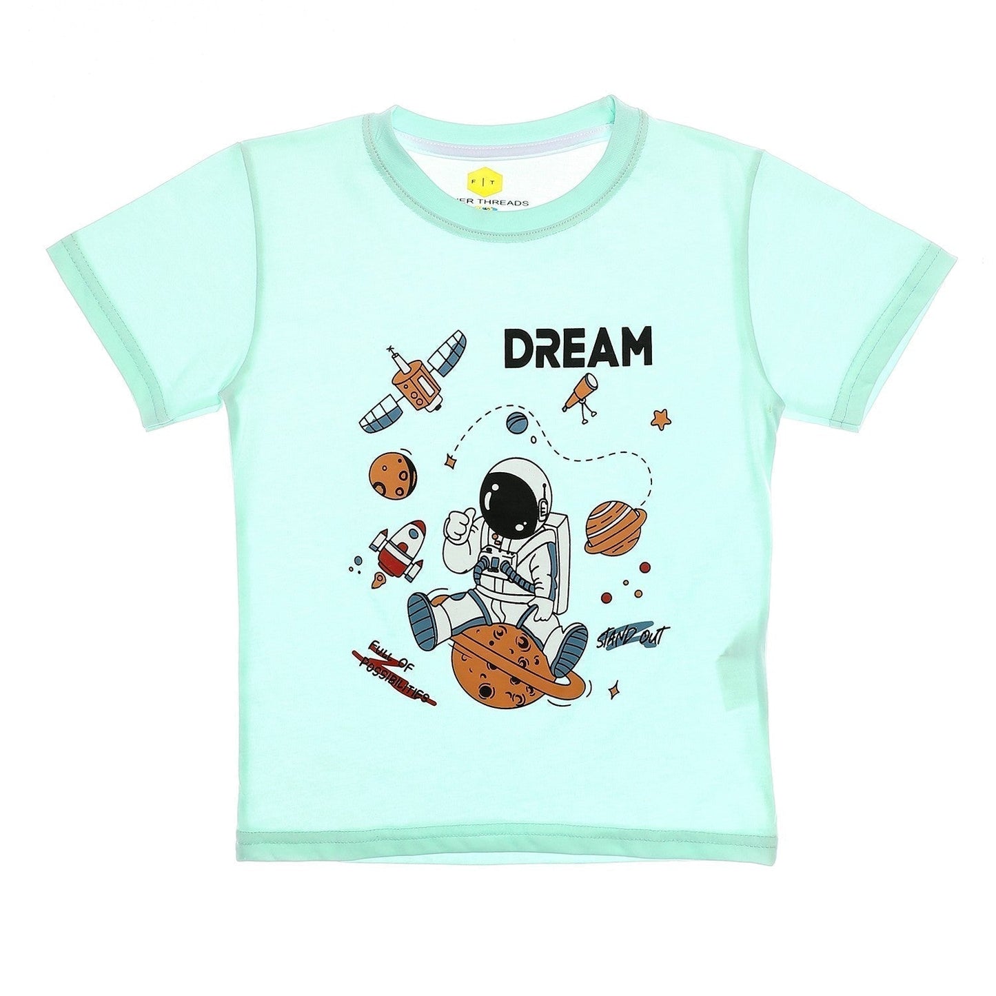 Boys cotton round neck printed T-Shirt