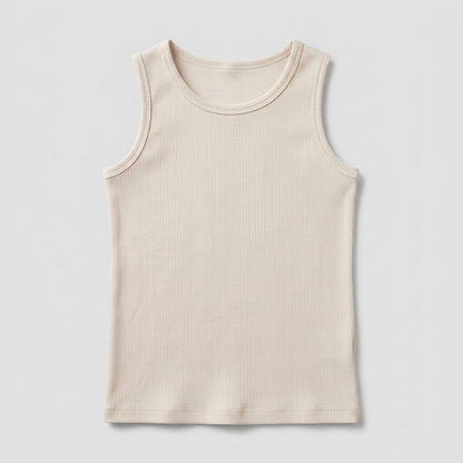 boys cotton sleeveless tank top basic kids shirt front view