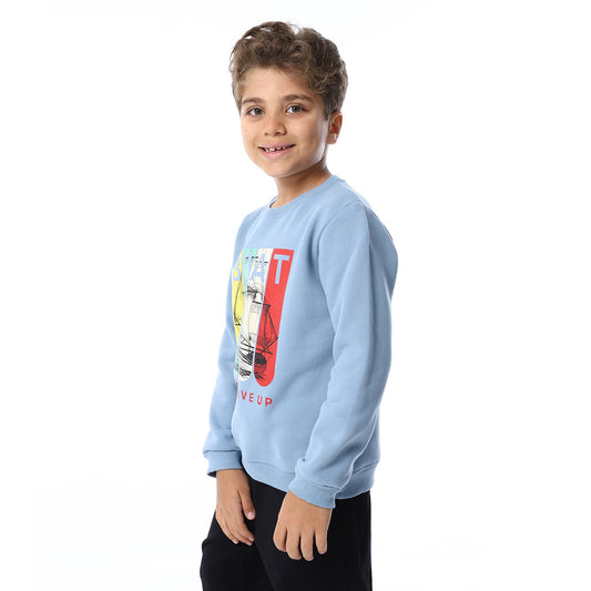 Boys Melton Printed Sweatshirt