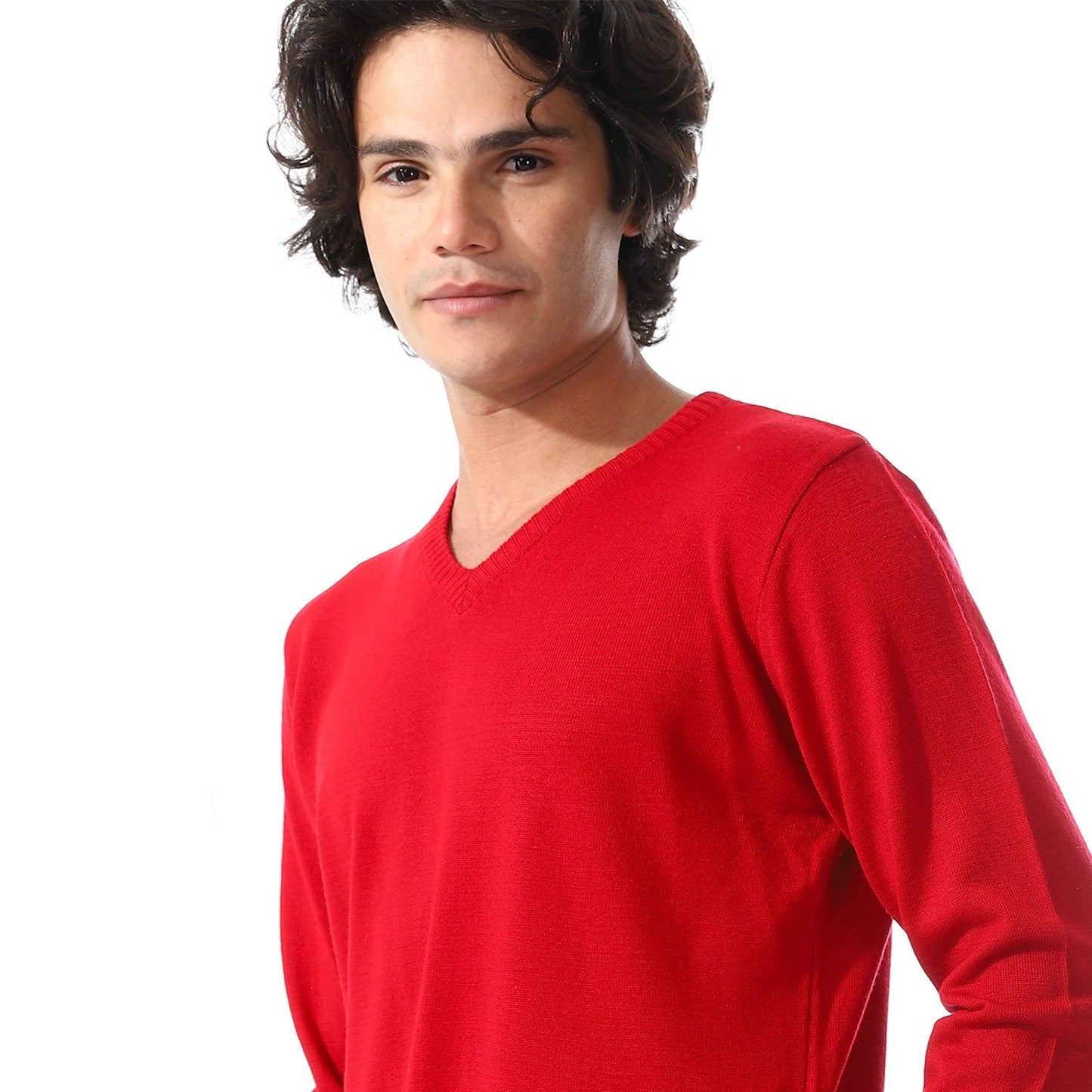 Mens V-Neck Plain Sweater