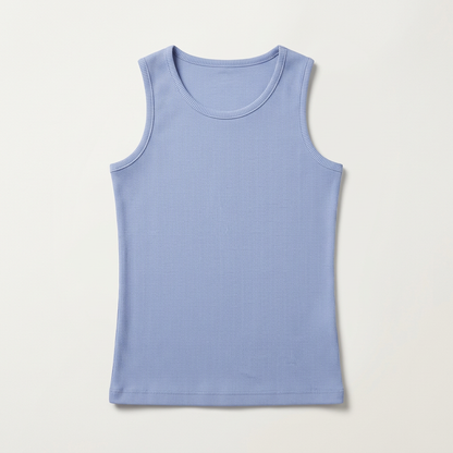 boys cotton sleeveless tank top basic kids shirt front view