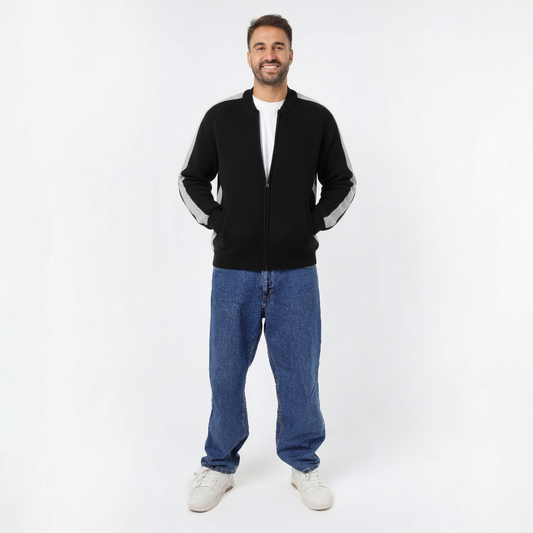 Men's Zip-Up Knit Cardigan