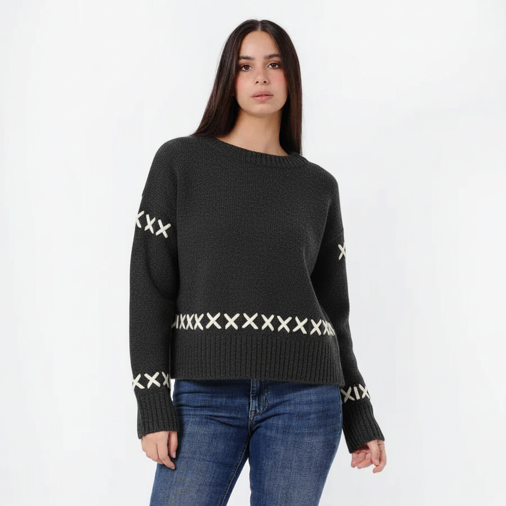 Women's Crew Neck Knit Sweater