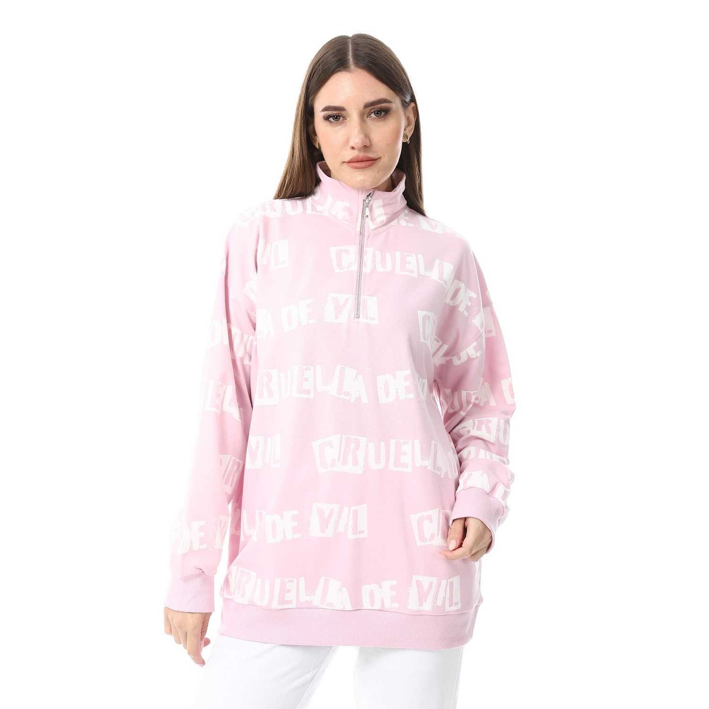 Women Cotton Printed Sweatshirt