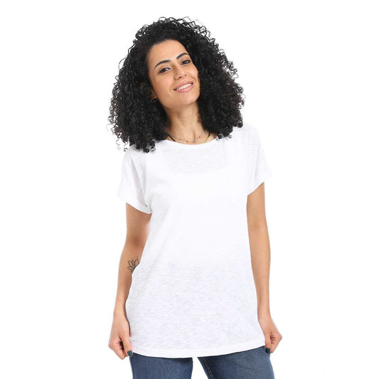 Women's Round Neck Cotton Plain T-Shirt