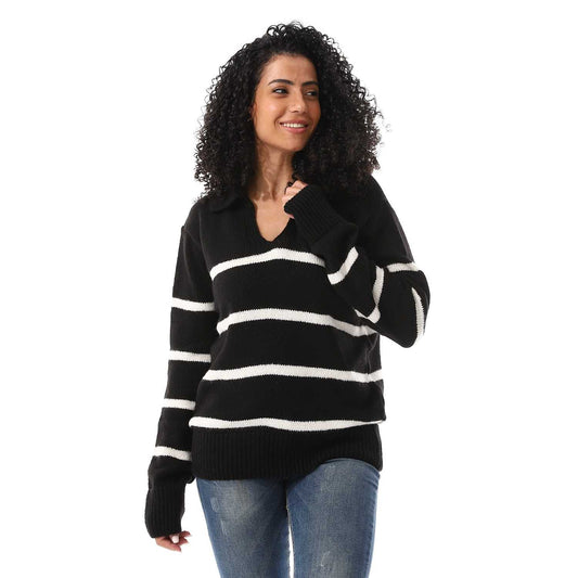 Women's Polo V Neck Pullover
