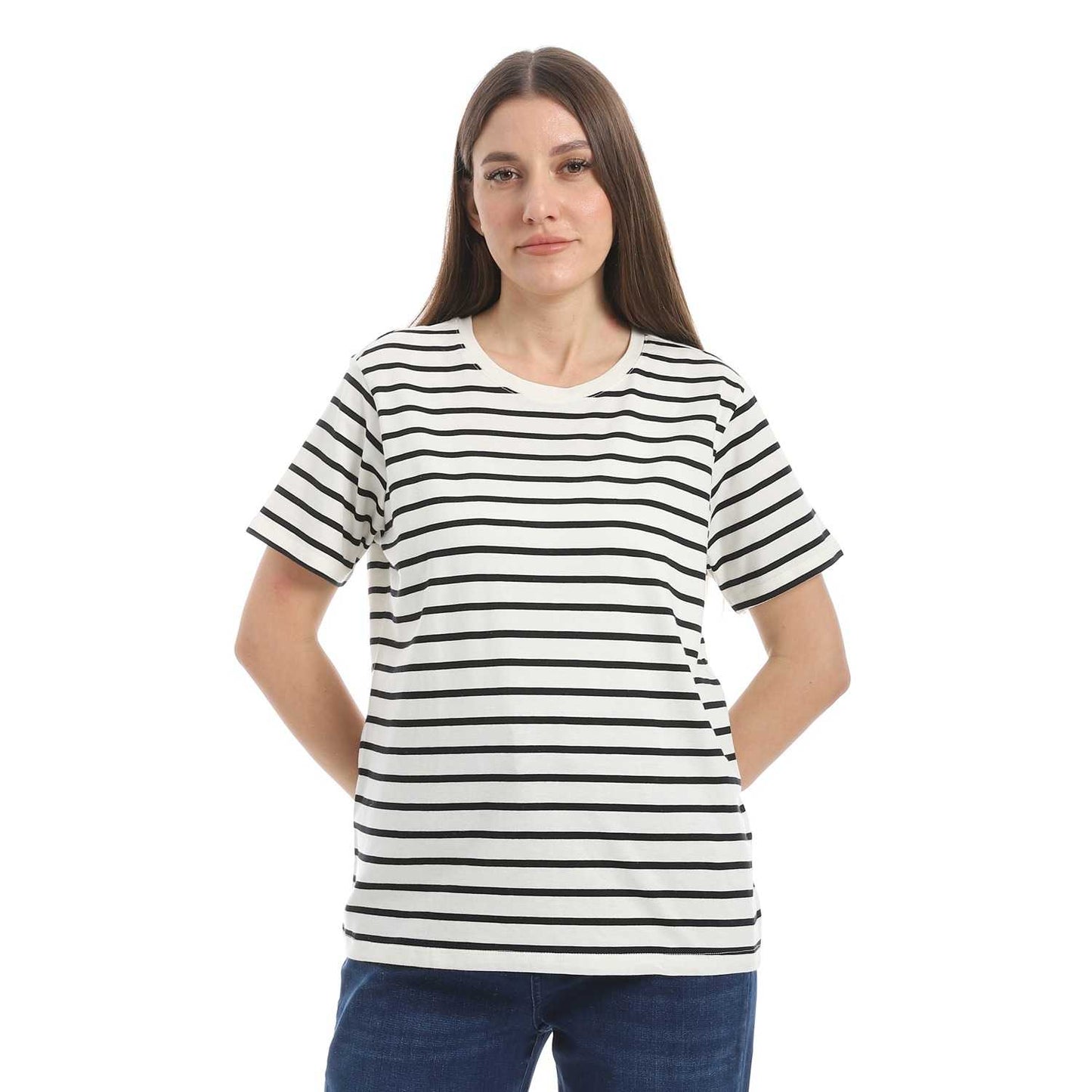 Women's Cotton Striped T-Shirt
