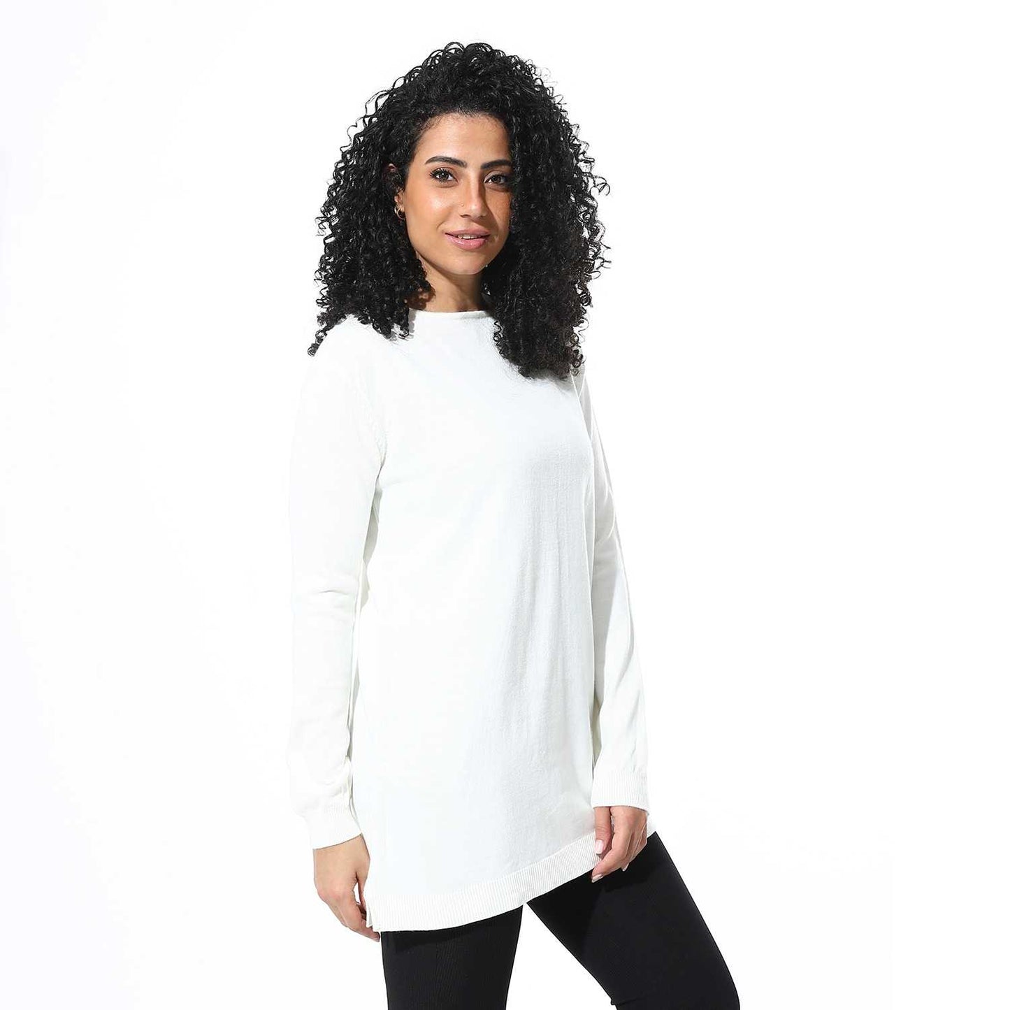 Women's Crew Neck Plain Reglan Pullover