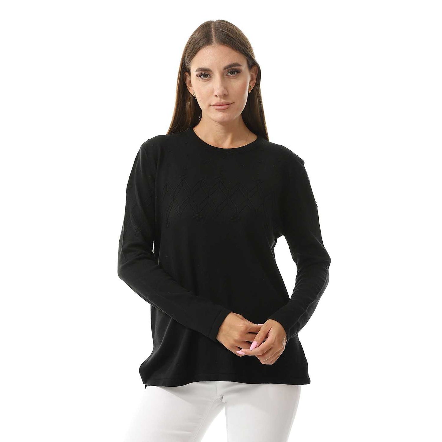 Women's Knited Crew Neck Pullover