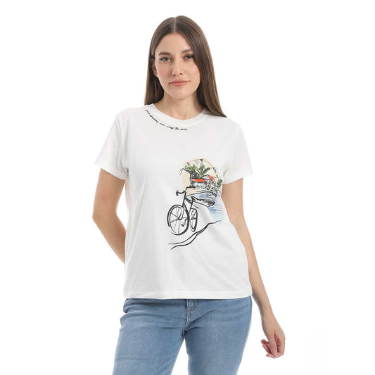 Women's Cotton Printed T-Shirt