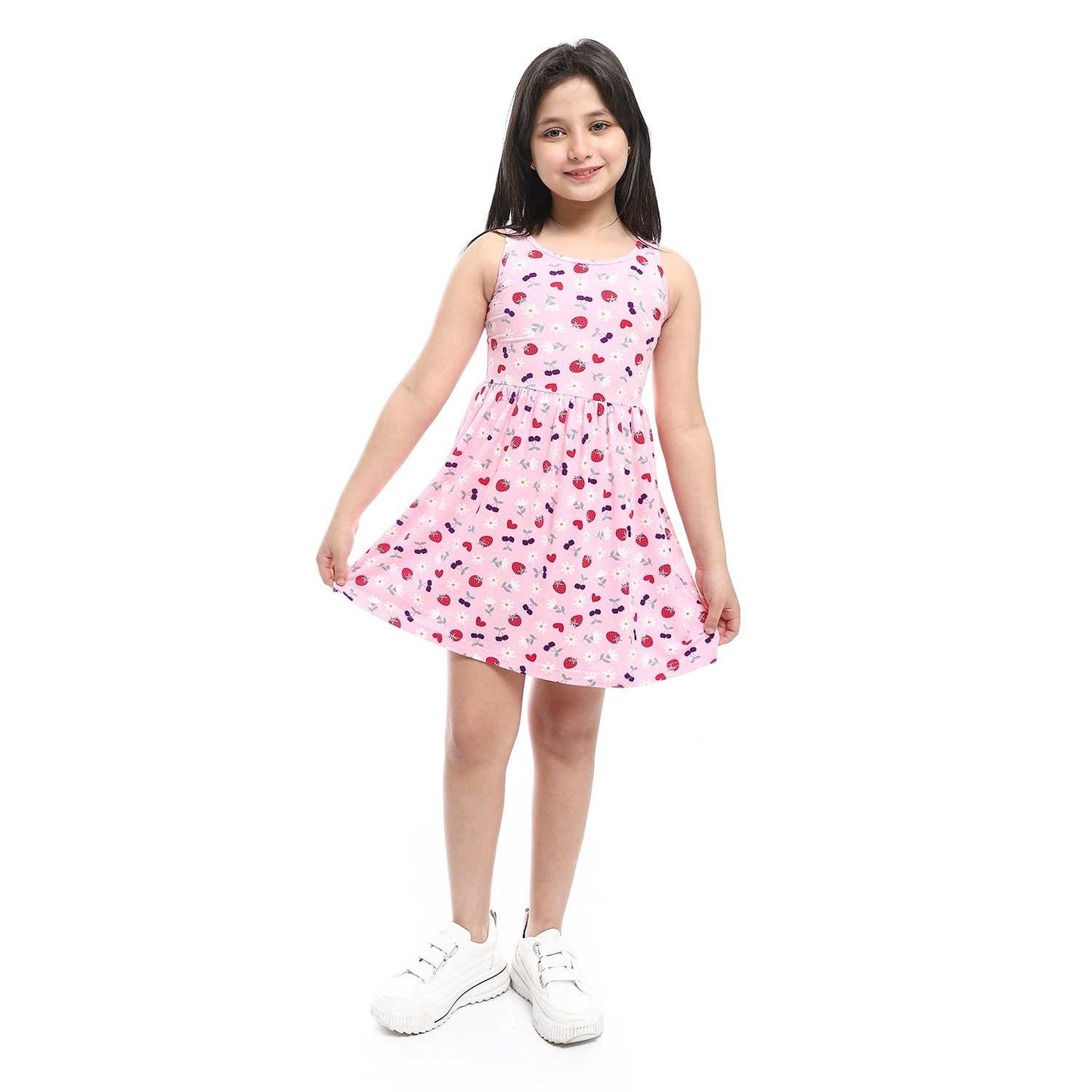 Girls Cotton Printed Dress