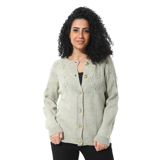 Women's Knited Button Front Cardigan