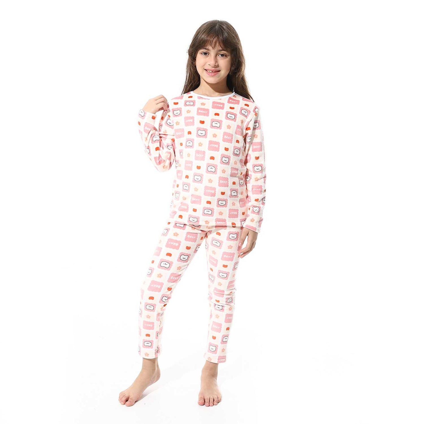 Girls Velvet Printed Pajama