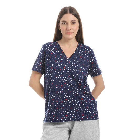 Women's Regular Fit Cotton Printed T-Shirt