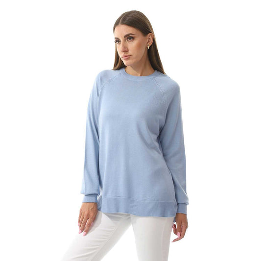 Women's Crew Neck Plain Reglan Pullover