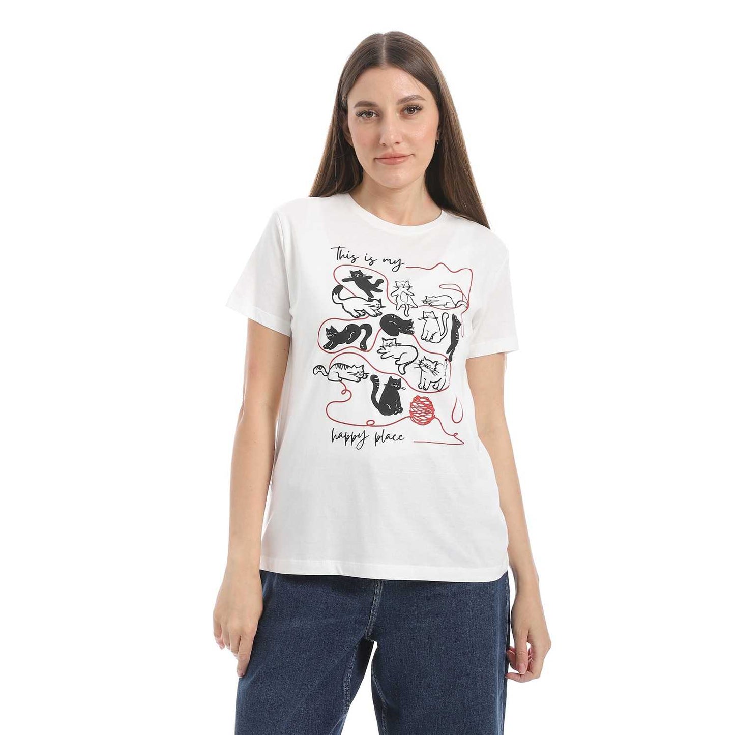 Women's Cotton Printed T-Shirt