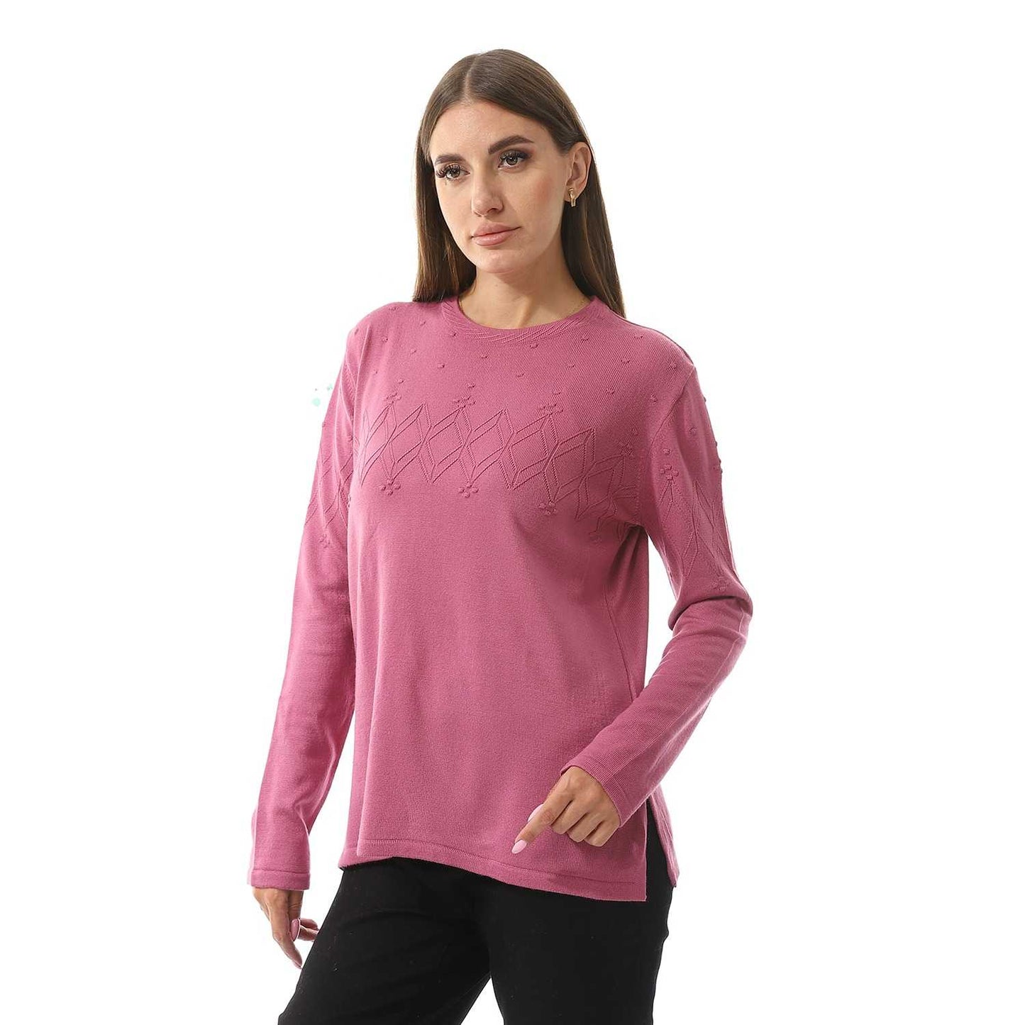 Women's Knited Crew Neck Pullover