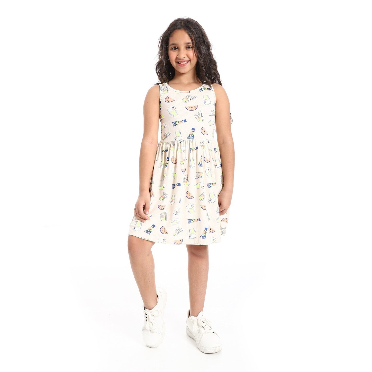 Girls Cotton Printed Dress