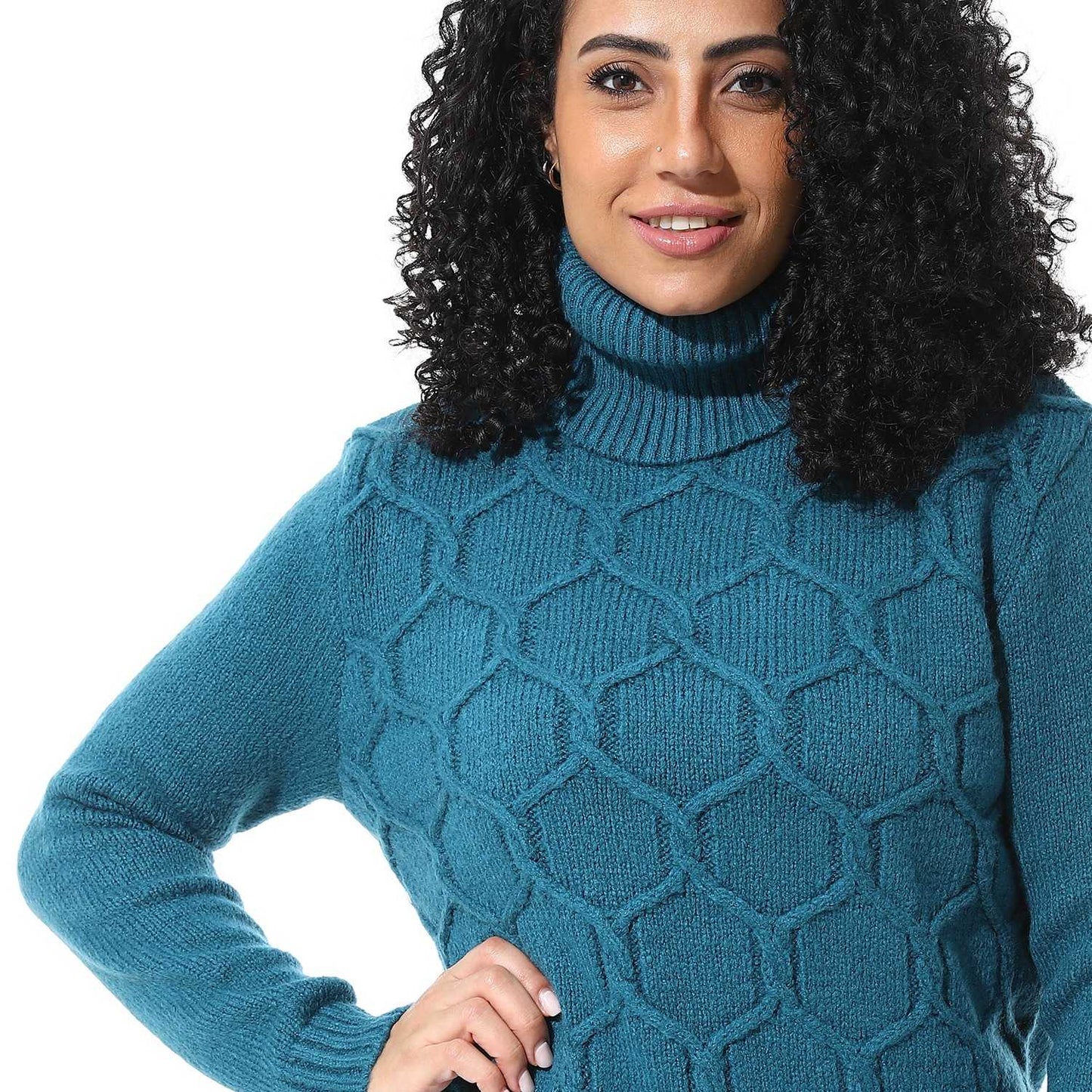 Women's Knited Turtle Neck Pullover