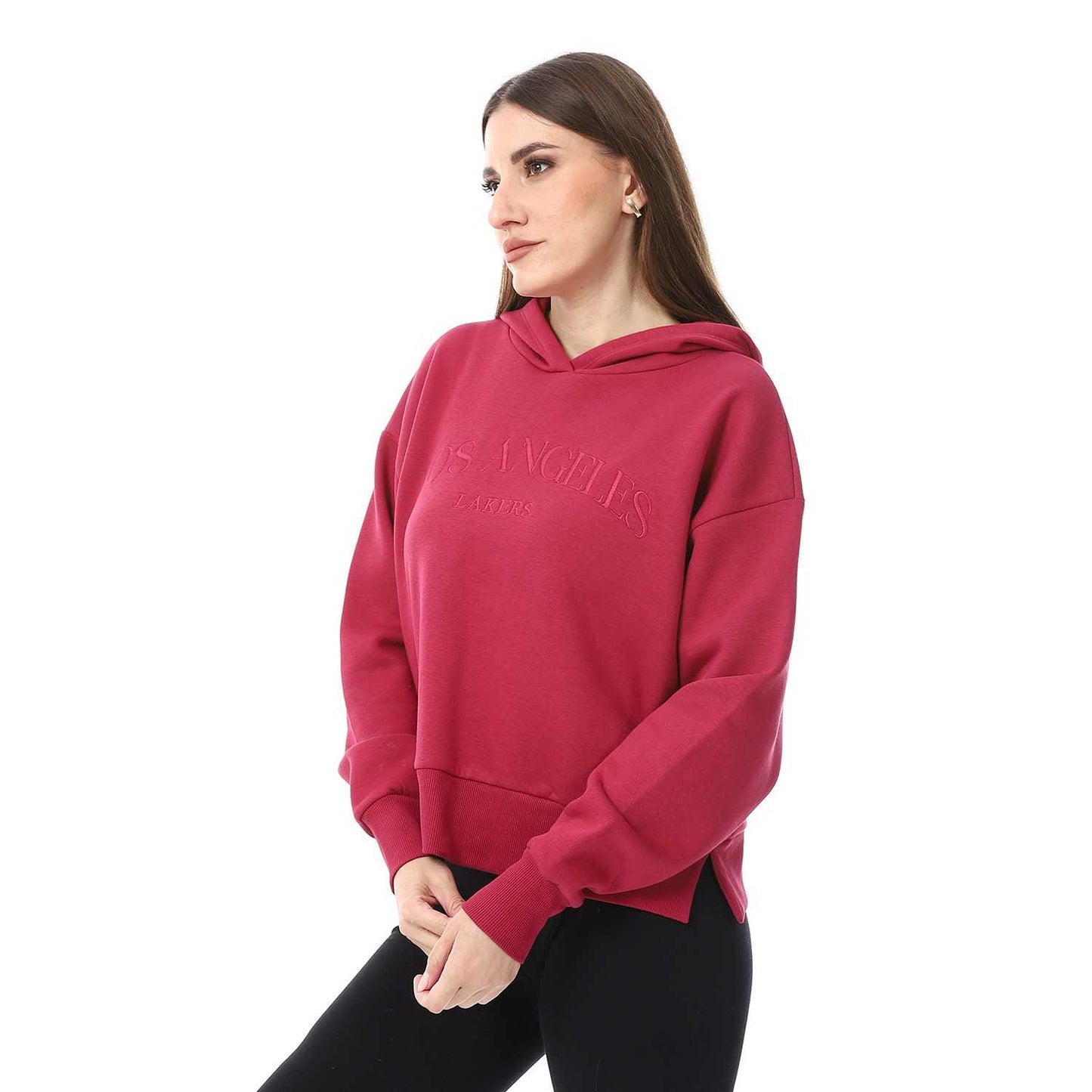 Women's Cotton Embroidered Hoodie