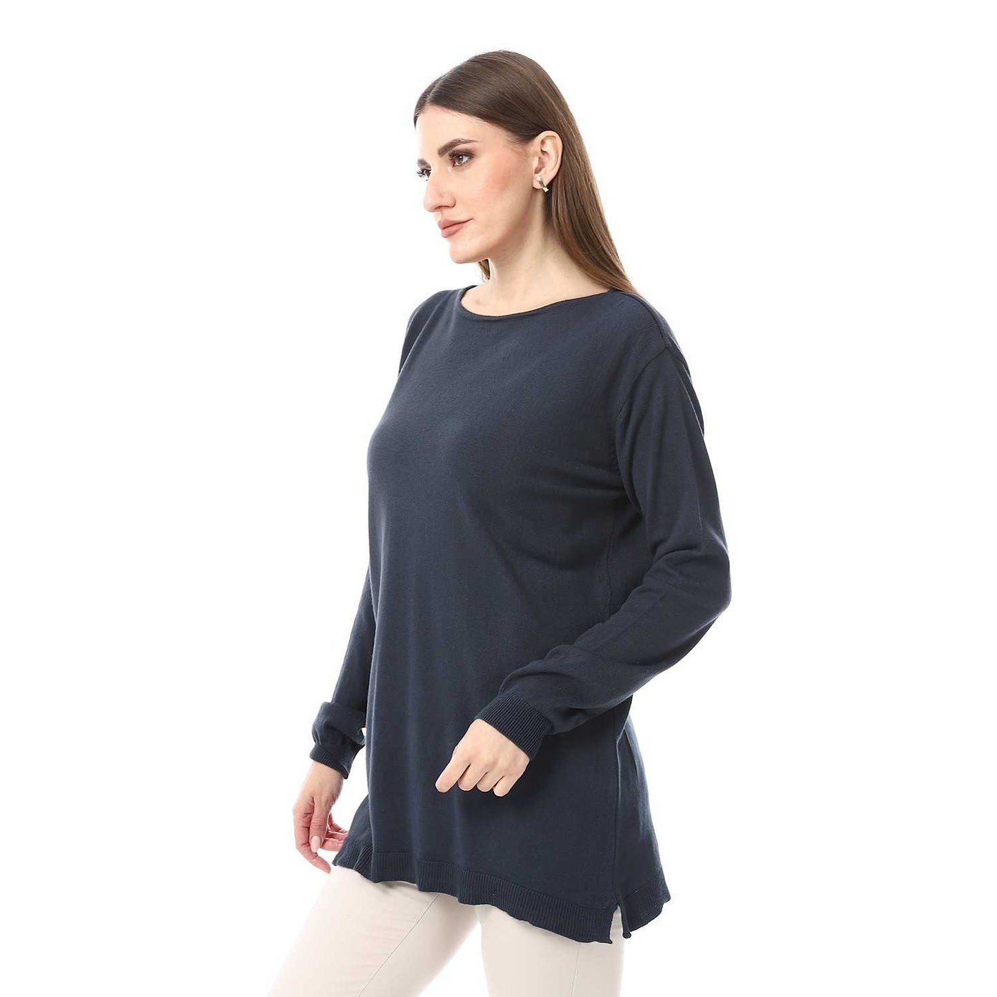 Women's Crew Neck Plain Reglan Pullover