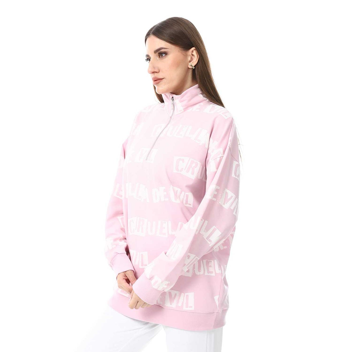 Women Cotton Printed Sweatshirt