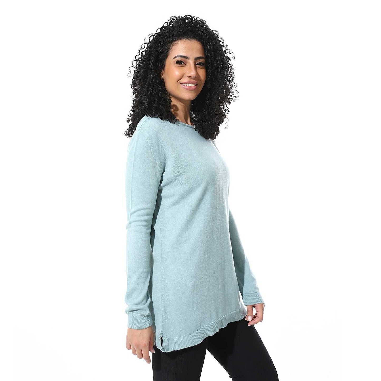 Women's Crew Neck Plain Reglan Pullover