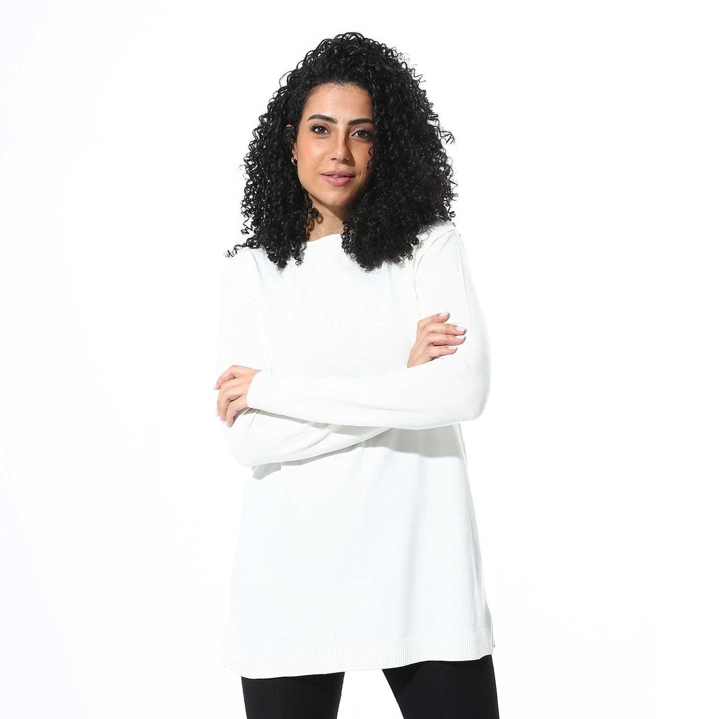 Women's Crew Neck Plain Reglan Pullover