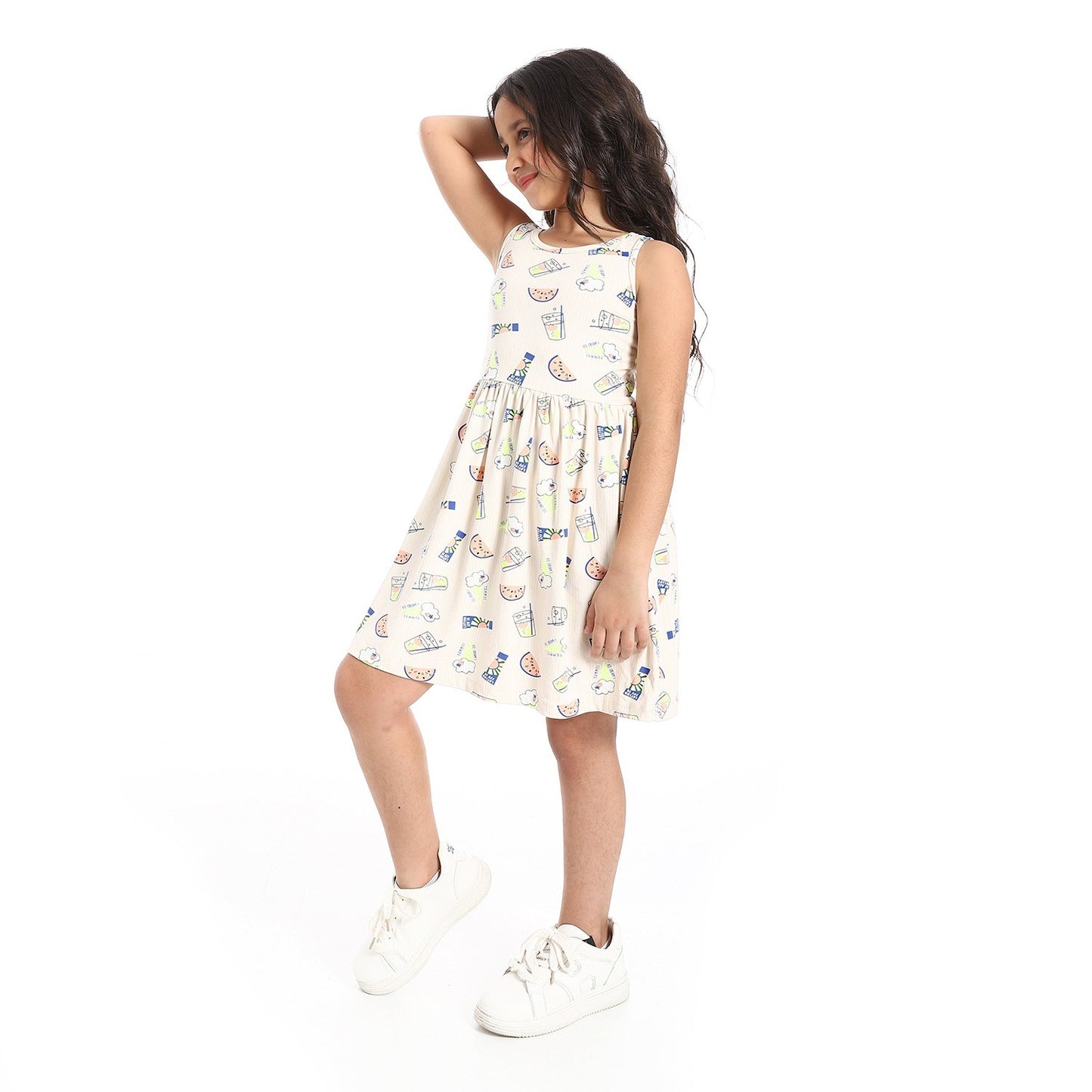 Girls Cotton Printed Dress