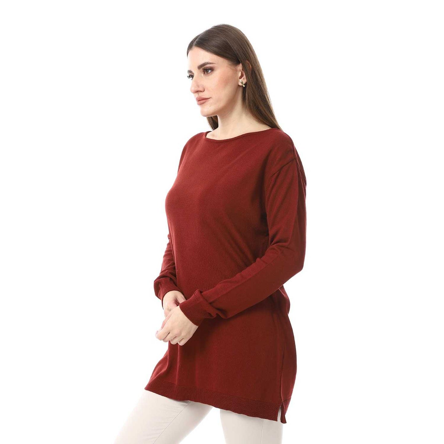 Women's Crew Neck Plain Reglan Pullover