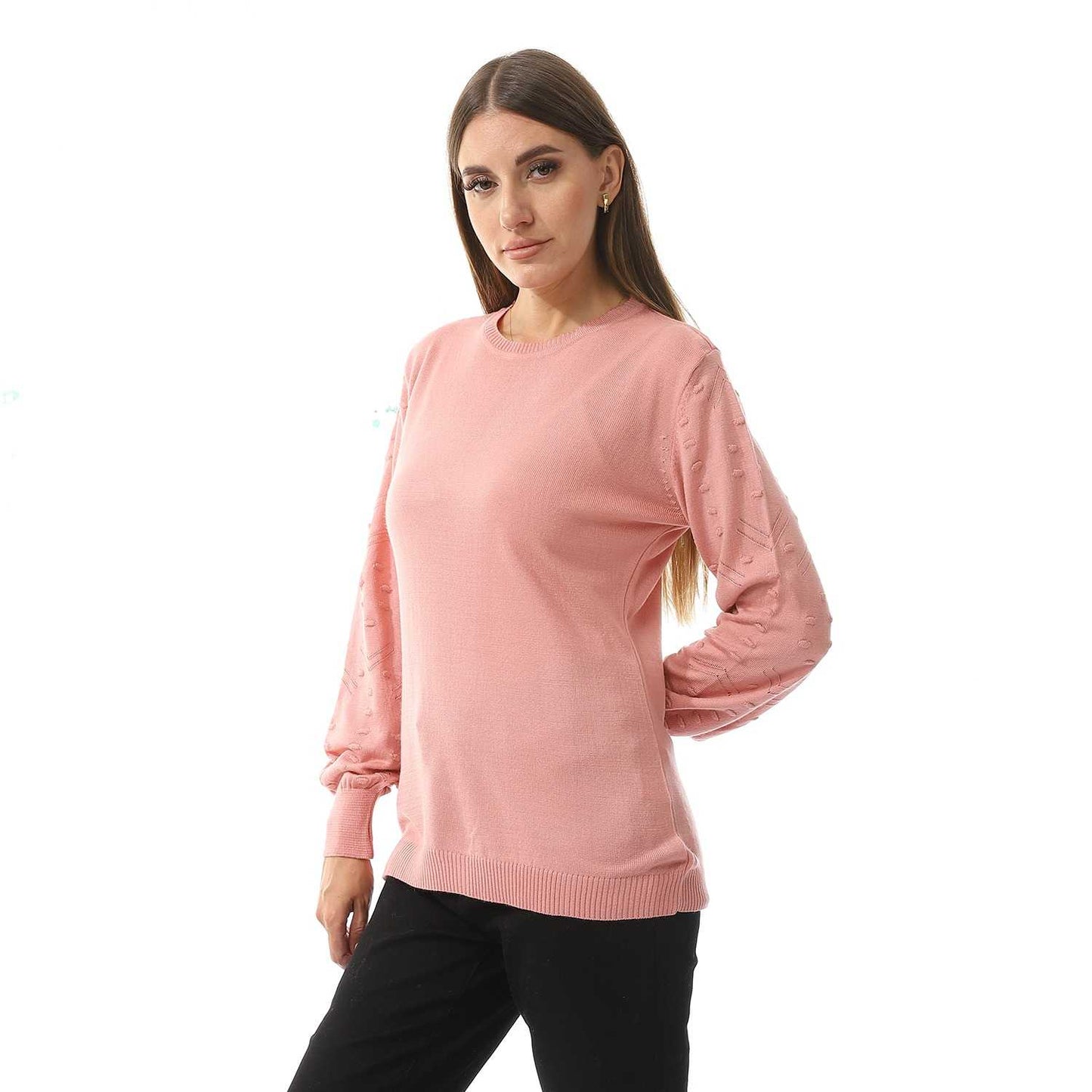 Women's Crew Neck Plain Pullover