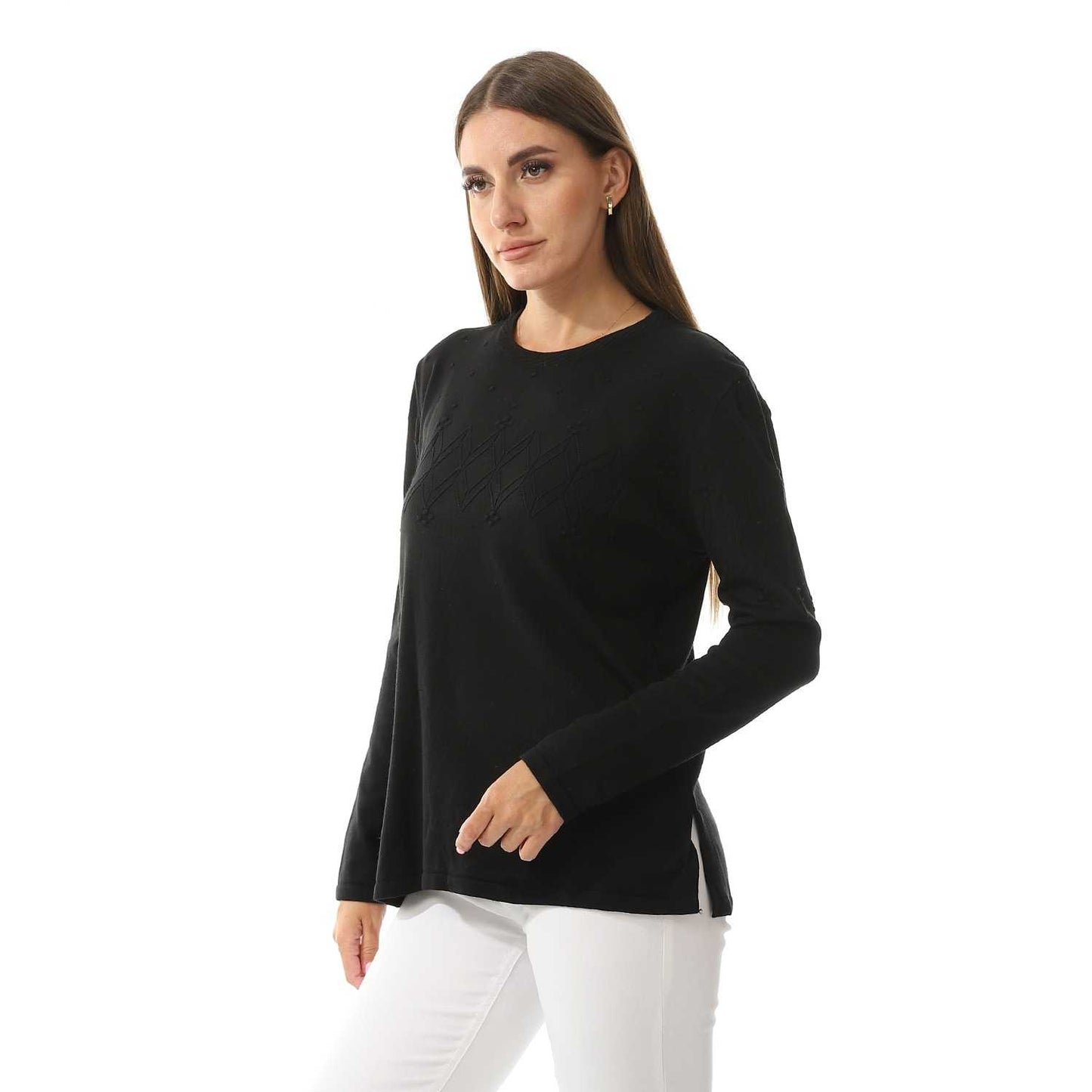 Women's Knited Crew Neck Pullover
